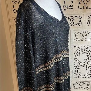 Missoni black gold, micro sequences,  Mini Aline dress , or tunic